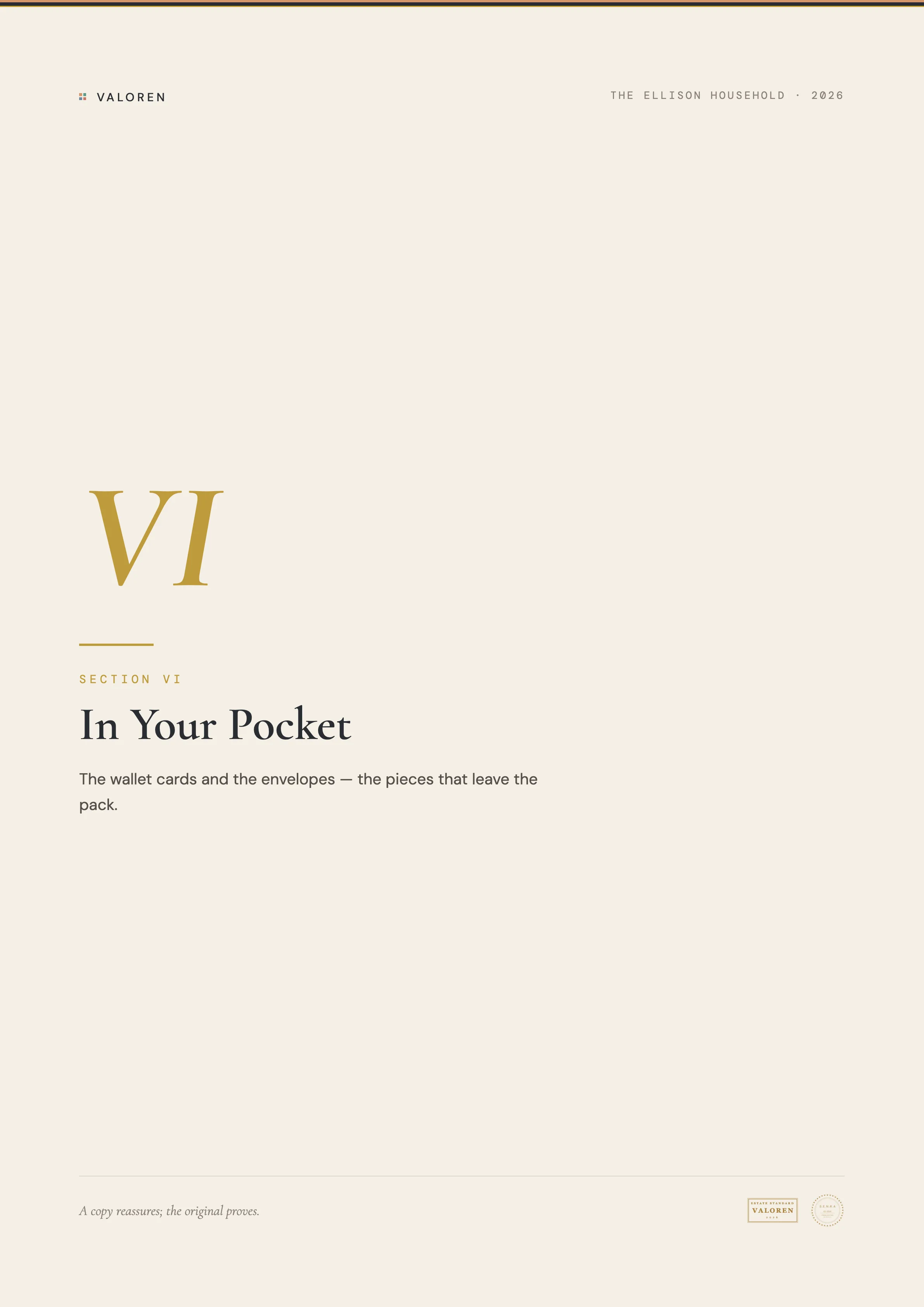 Section divider: In Your Pocket.